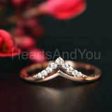 0.15ct Round Cut Moissanite Crown Curved Engagement Ring 14K White Gold Plated