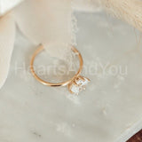 0.4ct Oval Simulated Diamond Solitaire Engagement Ring 14k Yellow Gold Plated