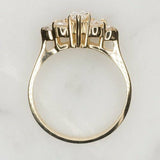 2Ct Marquise Round Diamond Elegant Vintage Engagement Ring 14K Yellow Gold Over