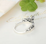 1Ct Round Cut Diamond Princess Tiara Crown Engagement Ring 14K White Gold Finish