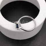 0.5ct Princess Simulated Sapphire Solitaire Engagement Ring 14k WhiteGold Plated