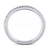 0.2ct Round Cut Moissanite Eternity Women Wedding Band 14k White Gold Plated