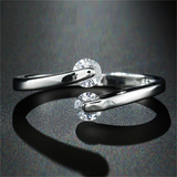 0.5ct Round Cut Diamond Engagement Ring 14k WhiteGold Finish Two Stone Solitaire