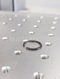 0.2ct Round Cut Moissanite Open Cuff Women Wedding Band 14k Black Gold Plated