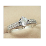 2.7Ct Round Cut Diamond Dual Row Accent Engagement Ring 14K White Gold Finish