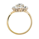 2.6ct Cushion Cut Diamond Engagement Ring Cluster Halo 14k Yellow Gold Finish