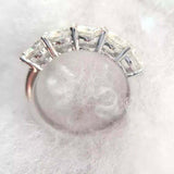 2.45ct Round Cut Diamond Five Stone Wedding Anniversary Band 14k White Gold Over