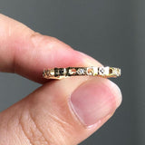 0.15ct Round Cut Moissanite Open Hollow Women Wedding Band 14k YellowGold Plated