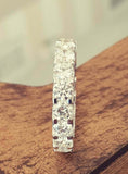 2.3ct Round Diamond Eternity Wedding Anniversary Ring Band 14k White Gold Finish