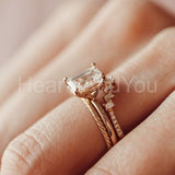 0.5ct Baguette Cut Simulated Diamond Curved Wedding Band 14k White Gold Plated