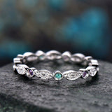 1Ct Round Cut VVS1 Diamond Vintage Slim Wedding Ring Band 18K White Gold Finish