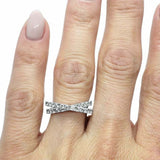 2ct Round Cut Diamond Cross Design Solitaire Engagement Ring 14k White Gold Over