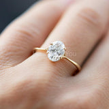 2.2ct Oval Simulated Diamond Anniversary Engagement Ring 14k Yellow Gold Plated
