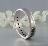 2ct Round Black Diamond Wedding Band Stackable Half Eternity 14k White Gold Over