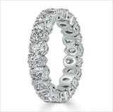 5Ct Inverted Pattern Pear Cut Diamonds Eternity Wedding Band 14K White Gold Over