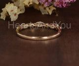 0.5ct Marquise Simulated Diamond Bezel Set Stacking Band 14k Yellow Gold Plated