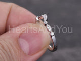 0.4ct Round Cut Moissanite Milgrain Eternity Wedding Band 14k White Gold Plated