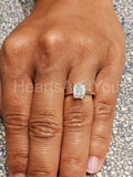 0.3ct Emerald Simulated Diamond Solitaire Engagement Ring 14k Yellow Gold Plated