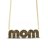 2ct Round Simulated Diamond Mom Gift Mothers Day Pendant 14k White Gold Plated