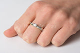 0.4ct Round Cut Moissanite Twist Solitaire Engagement Ring 14k Dual Gold Plated