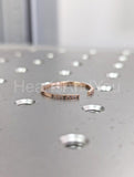 0.2ct Round Cut Moissanite Open Cuff Women Wedding Band 14k Rose Gold Plated