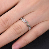 0.5ct Round Cut Green Emerald Wedding Band Leaf Petals 14k White Gold Finish