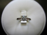 1Ct Round Brilliant Diamond Classic 4 Prong Solitaire Ring 18K White Gold Finish