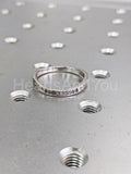0.3ct Round Black Simulated Diamond Vintage-Inspired Band 14k White Gold Plated
