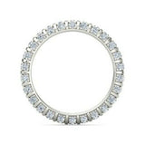 5Ct Round Cut Diamond Unique Three Row Eternity Wedding Band 14K White Gold Over