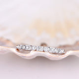 Half Eternity Wedding Ring Band 1.2ct Round Cut Diamond 14k White Gold Finish