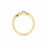 1.2ct Engagement Ring Round Cut Diamond Split Shank Halo 14k Yellow Gold Finish