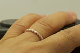 1Ct Round Cut Diamond Bezel Set Stackable Wedding Band 14K Rose Gold Finish