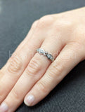 0.1ct Round Cut Moissanite Vintage-Inspired Wedding Band 14k White Gold Plated