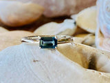 1.25ct Cushion Cut London Blue Topaz Solitaire Women Ring 14k White Gold Finish