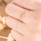 0.3ct Round Cut Moissanite Anniversary Women Wedding Band 14k Rose Gold Plated