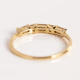 0.2ct Baguette Simulated Diamond Minimalist Wedding Band 14k Yellow Gold Plated