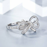 2Ct Round Cut DVVS1 Diamond Dual Knot Design Engagement Ring 14K White Gold Over