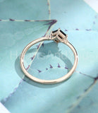 0.3ct Princess Simulated Diamond Trilogy Engagement Ring 14k Rose Gold Plated