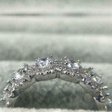 5Ct Round Cut VVS1 Diamond Halo Five Stone Engagement Ring 14K White Gold Finish