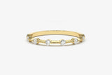 1ct Wedding Band Round Cut Diamond Stackable Anniversary 14k Yellow Gold Finish