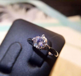 1.5Ct Round Cut Diamond Vintage Solitaire Engagement Ring 18K White Gold Finish