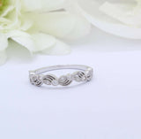 0.4ct Round Diamond Wedding Band Filigree Vintage Inspired 14k White Gold Finish