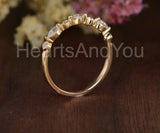 0.5ct Marquise Simulated Diamond Bezel Set Stacking Band 14k Yellow Gold Plated