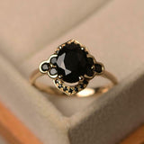 1.8ct Engagement Ring Oval Cut Diamond Antique Inspired 14k Yellow Gold Finish