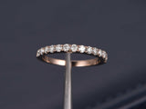 Bridal Half Eternity Wedding Ring Band 1ct Round Cut Diamond 14k RoseGold Finish