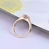 2ct Engagement Ring Oval Cut Peach Morganite Solitaire Petite 14k Rose Gold Over