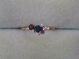 1ct Engagement Ring Round Cut London Blue Topaz Cluster 14k Yellow Gold Finish