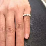 2.45ct Round Cut Diamond Five Stone Wedding Anniversary Band 14k White Gold Over