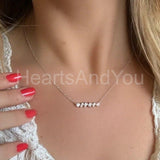 1ct Multi Cut Simulated Diamond Vertical Bar Pendant Chain 14k White Gold Plated