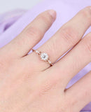 1.2ct Round Cut Diamond Engagement Ring Art Deco Milgrain 14k Rose Gold Finish